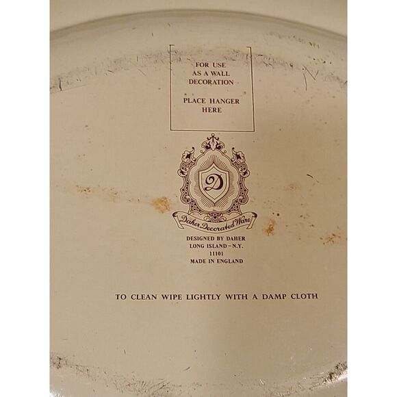 Vintage Daher Decorated Ware Tin Fruit Oval Serving Platter 13" x 10.5" England - Picture 6 of 10